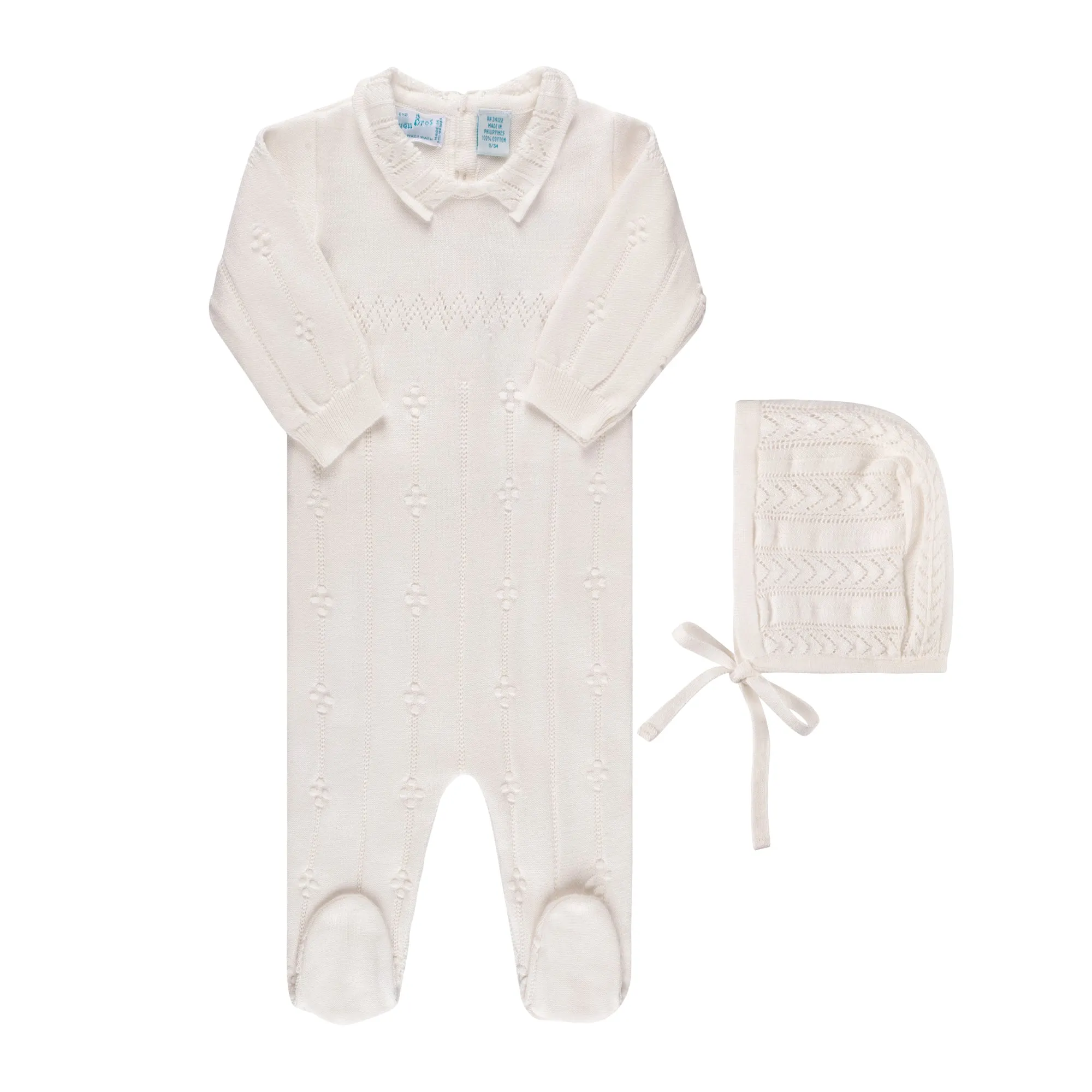 Vintage Knit Romper with Hat