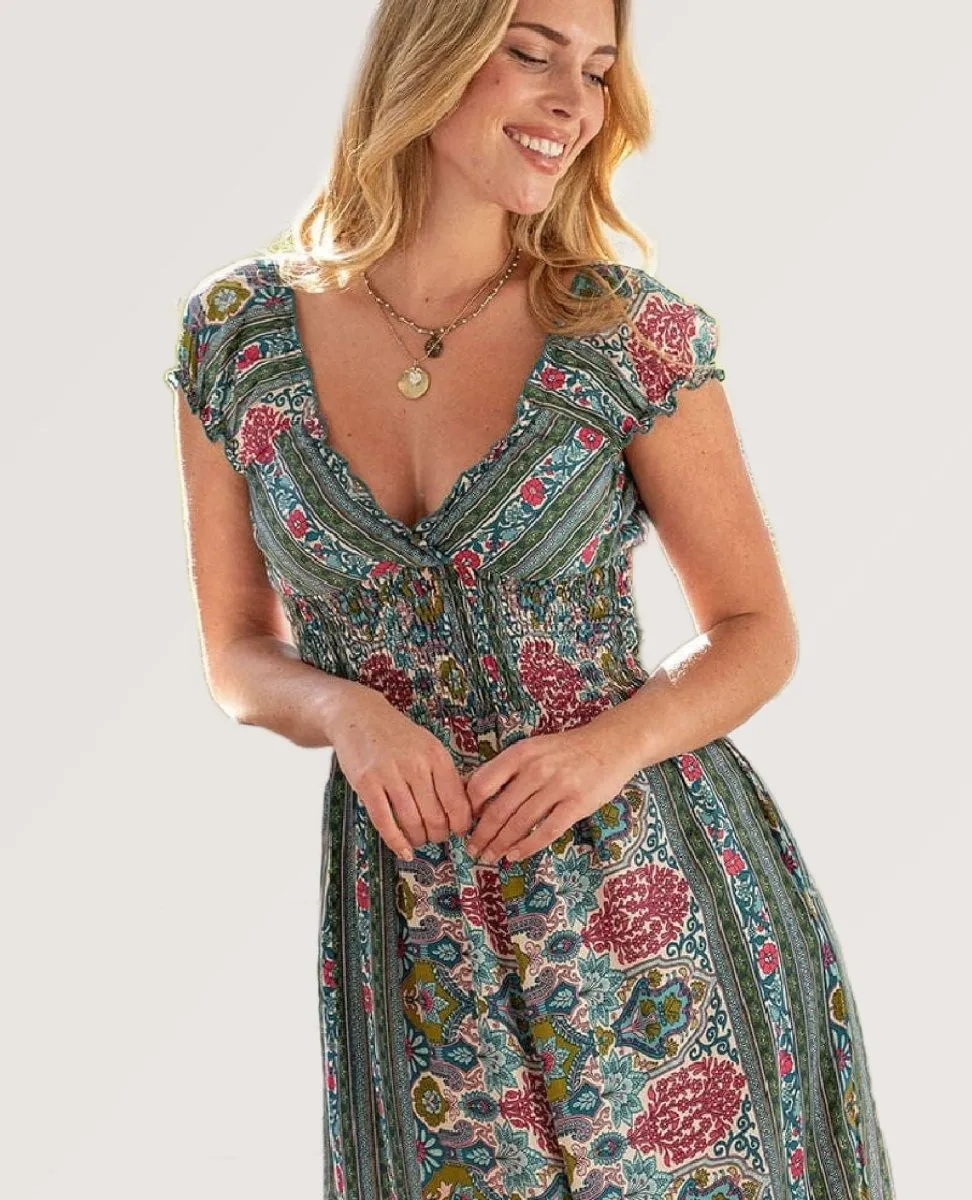 Vivienne Jumpsuit Teal Combo