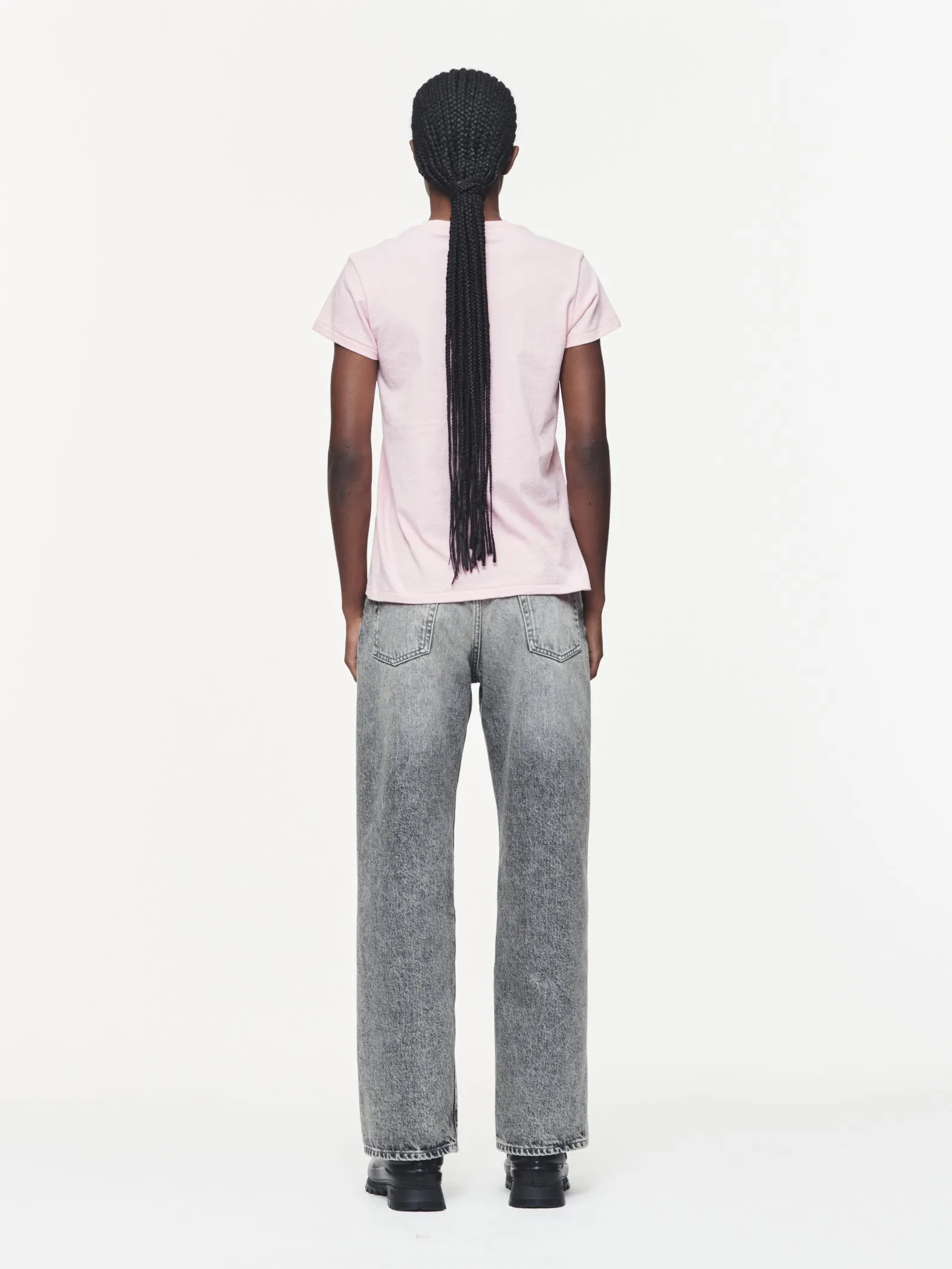 Wide Jean in Worn Grey
