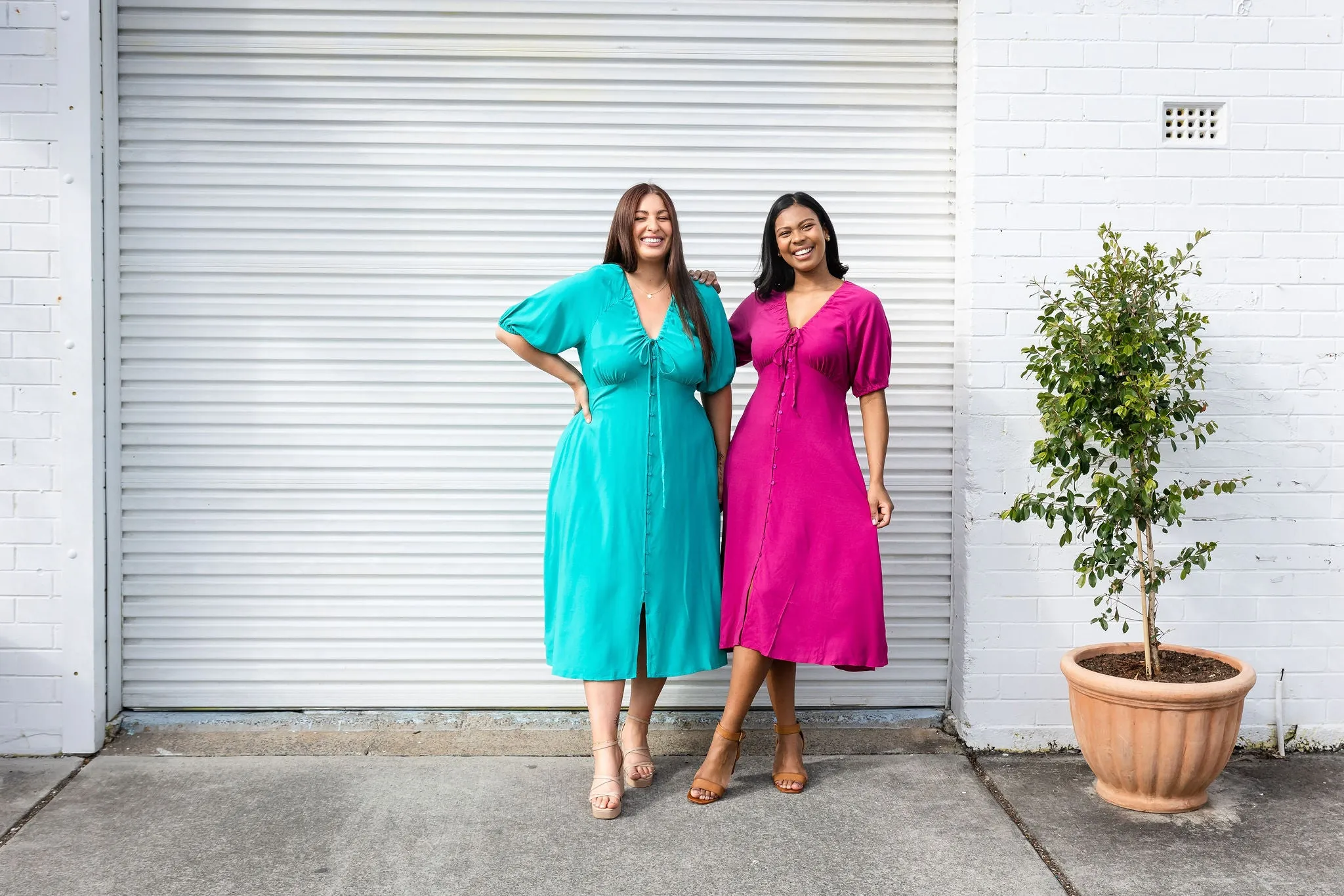 Willow Dress in Fuchsia Pink