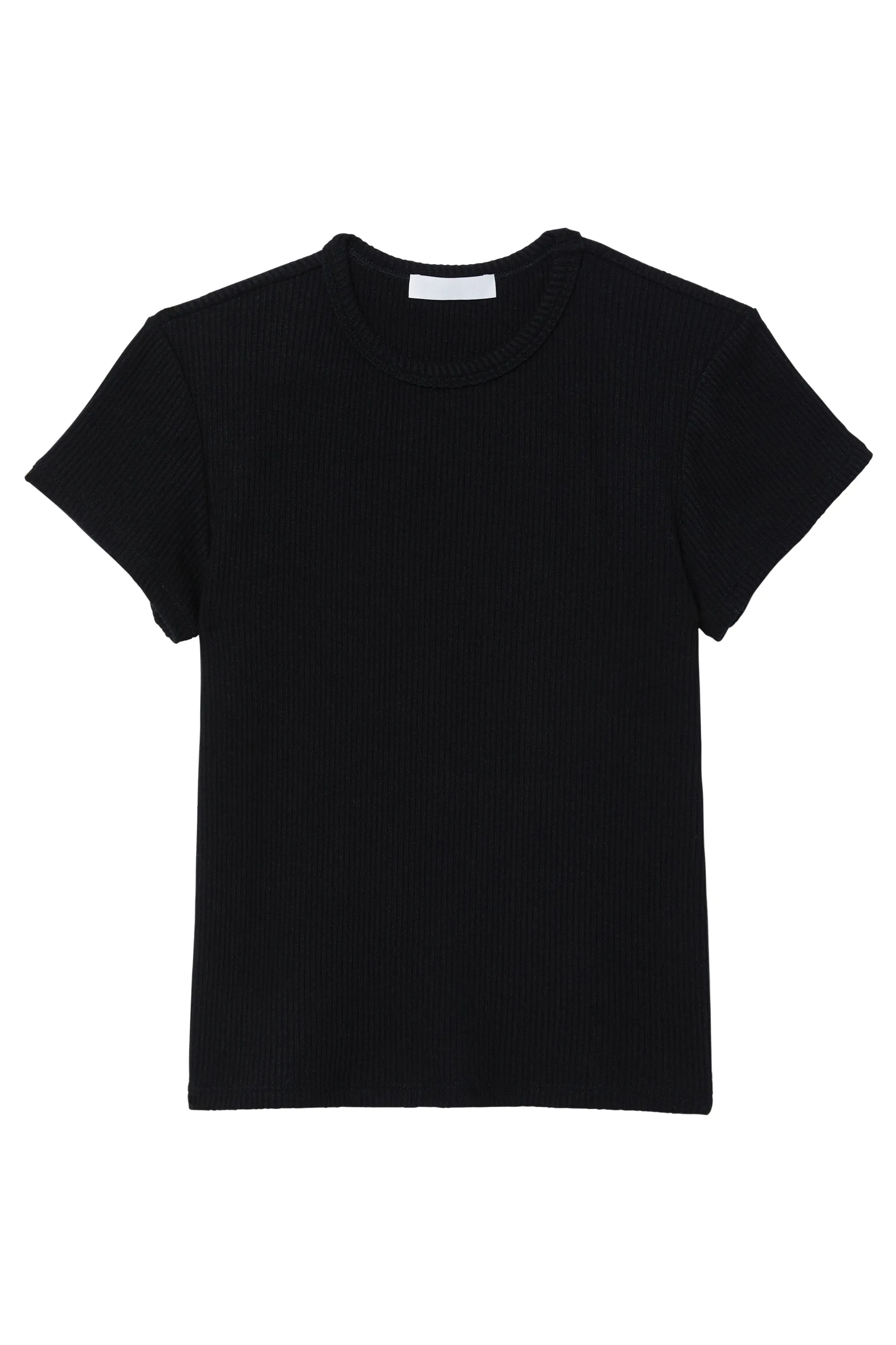 YAEL FITTED RIB SHIRT | BLACK